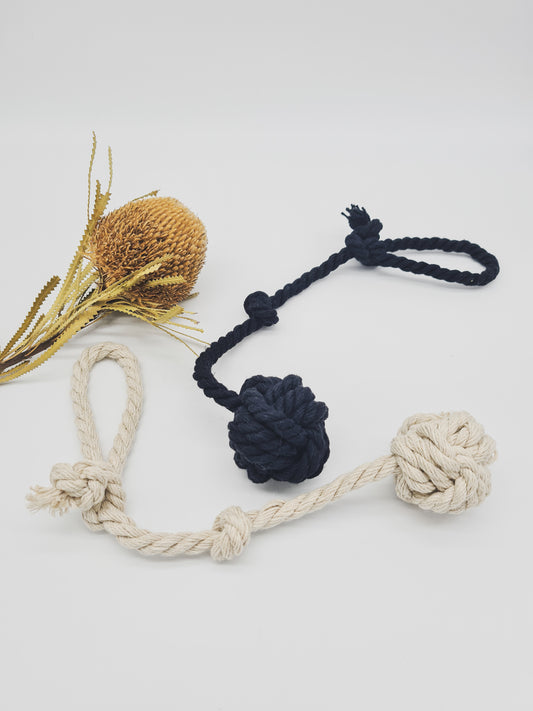Soft Hemp Monkey Fist Tug Toy