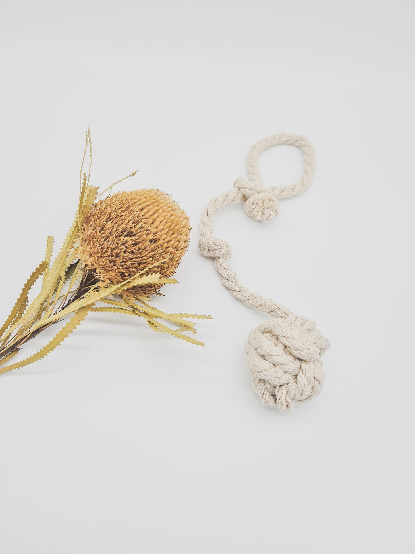 Soft Hemp Monkey Fist Tug Toy
