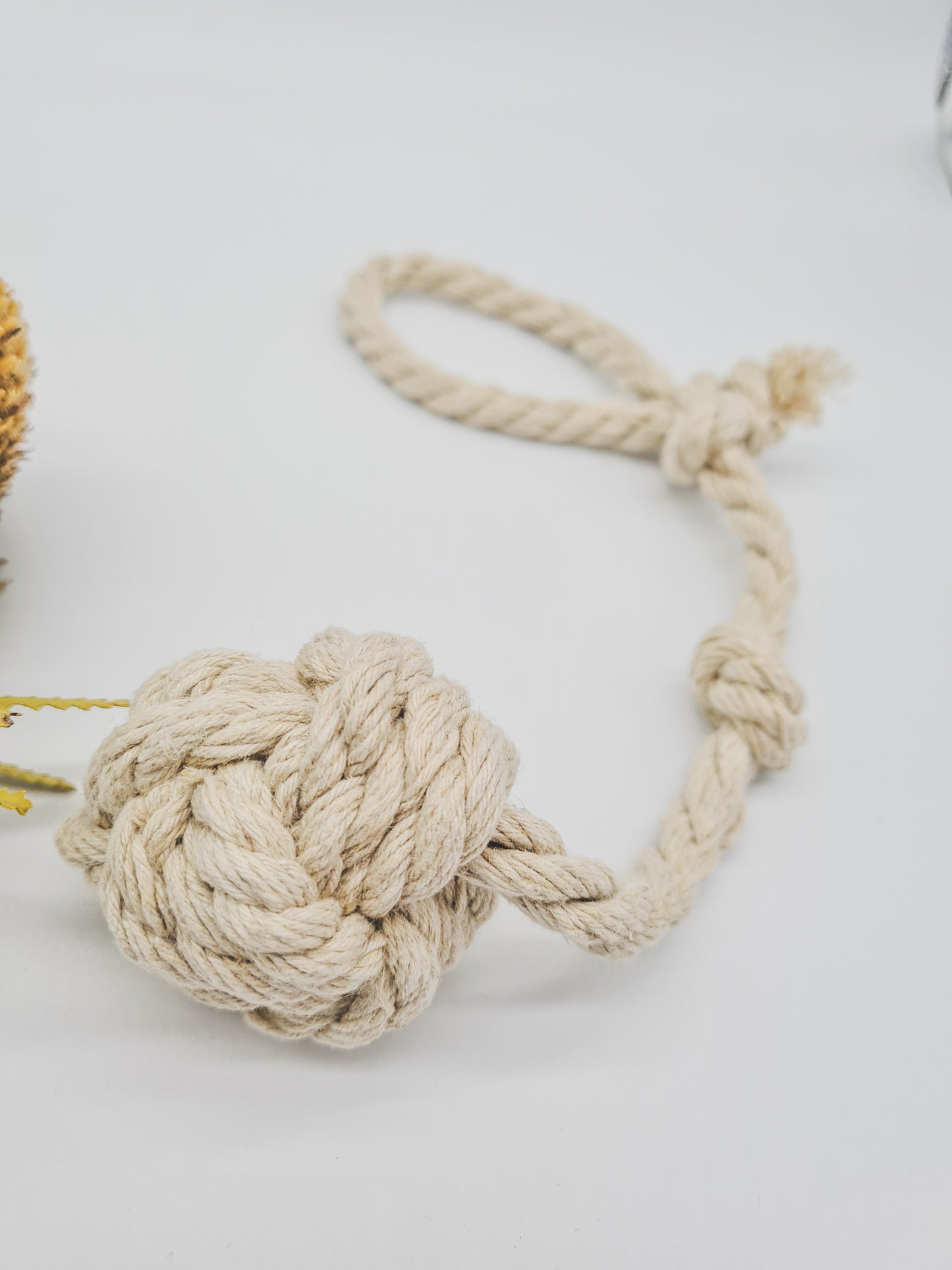 Soft Hemp Monkey Fist Tug Toy